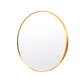 La Bella Gold Wall Mirror Round Aluminum Frame Makeup Decor Bathroom Vanity 70cm