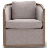 Moonlight Pine Fabric Club Armchair Executive Sofa Tub Chair - Steel.