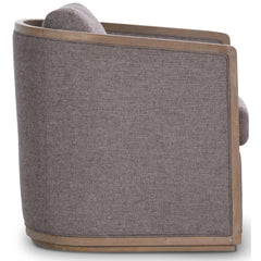 Moonlight Pine Fabric Club Armchair Executive Sofa Tub Chair - Grey.