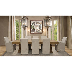 Ixora Dining Chair Set of 12 Fabric Slipcover French Provincial Carver Timber