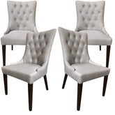 Florence Set of 4 Fabric Dining Chair French Provincial Solid Timber Wood