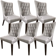 Florence Set of 6 Fabric Dining Chair French Provincial Solid Timber Wood