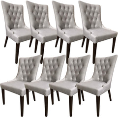 Florence Set of 8 Fabric Dining Chair French Provincial Solid Timber Wood