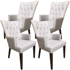 Florence Set of 4 Carver Fabric Dining Chair French Provincial Solid Timber