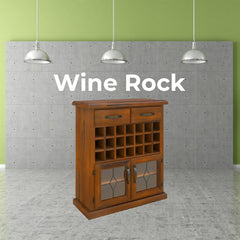 Umber Sideboard Buffet Wine Cabinet Bar Bottle Wooden Storage Rack - Dark Brown