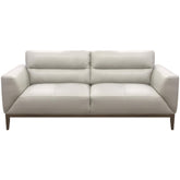Downy Genuine Leather Sofa 3 Seater Upholstered Lounge Couch - Silver.