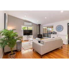 Downy Genuine Leather Sofa Set 3 + 2 Seater Upholstered Lounge Couch - Silver.