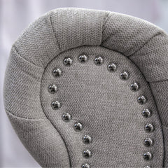 Mellowly 2 Seater Sofa Fabric Uplholstered Chesterfield Lounge Couch - Grey.