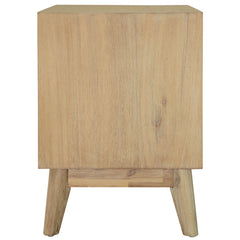 Grevillea Bedside Table Drawer Storage Cabinet Shelf Side End Table - Brown