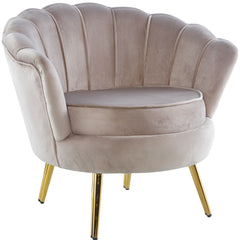 Bloomer Velvet Fabric Accent Sofa Love Chair - Beige.