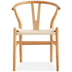 Anemone Set of 6 Wishbone Dining Chair Beech Timber Replica Hans Wenger Natural