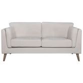 Nooa 2 Seater Sofa Fabric Uplholstered Lounge Couch - Stone.