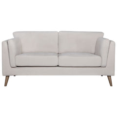 Nooa 2 Seater Sofa Fabric Uplholstered Lounge Couch - Stone.