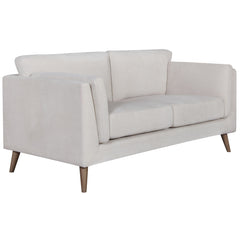 Nooa 2 Seater Sofa Fabric Uplholstered Lounge Couch - Stone.