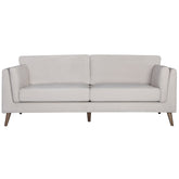 Nooa 3 Seater Sofa Fabric Uplholstered Lounge Couch - Stone.