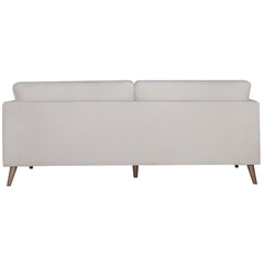 Nooa 3 Seater Sofa Fabric Uplholstered Lounge Couch - Stone.