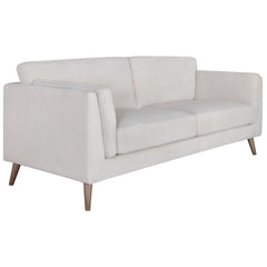 Nooa 3 Seater Sofa Fabric Uplholstered Lounge Couch - Stone.
