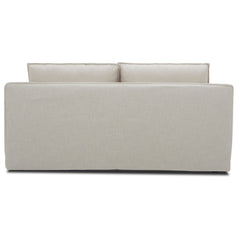 Plushy 2 Seater Sofa Fabric Uplholstered Lounge Couch - Stone.