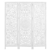Jans 3 Panel Room Divider Screen Privacy Shoji Timber Wood Stand - White