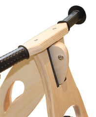 Wooden Balance Bike for Kids Toddler Child 2-6 yr Training Ride Bike Natural Wood with Hand grip rubber tyres