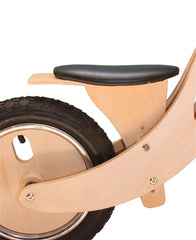 Wooden Balance Bike for Kids Toddler Child 2-6 yr Training Ride Bike Natural Wood with Hand grip rubber tyres