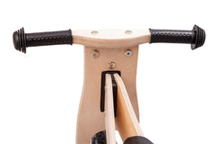 Wooden Balance Bike for Kids Toddler Child 2-6 yr Training Ride Bike Natural Wood with Hand grip rubber tyres spoke wheels