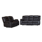 3+2 Seater Recliner Sofa In Faux Leather Lounge Couch in Brown.