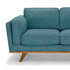 3+2 Seater Sofa Teal Fabric Lounge Set for Living Room Couch with Wooden Frame.