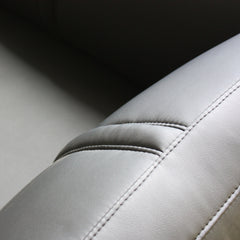 Lounge Set Luxurious 6 Seater Faux Leather Corner Sofa Living Room Couch in Black with 2x Ottomans.