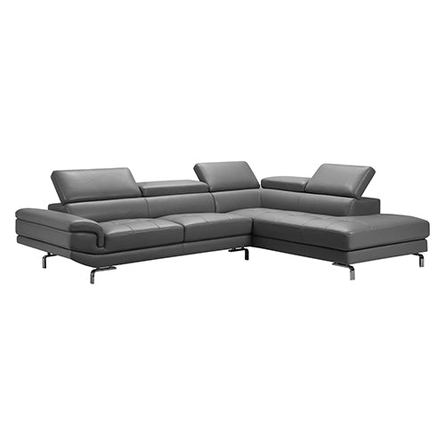 5 Seater Lounge Set Grey Colour Leatherette Corner Sofa for Living Room Couch with Chaise.