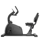 JMQ FITNESS QM1003 Adjustable Seat Spin Bike for Indoor Cylcing, Belt Drive Hidden Flywheel - Black