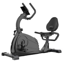 JMQ FITNESS QM1003 Adjustable Seat Spin Bike for Indoor Cylcing, Belt Drive Hidden Flywheel - Black