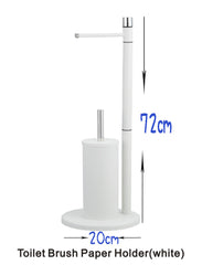 Toilet Brush & Paper Roll Holder Set Black