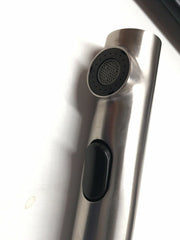 2023 Matte Black L shape pull out with spray function spring kitchen mixer tap faucet Stainless steel Made PVD plated