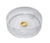 2022 Ultra Modern Hotel Style Glass wash Round basin counter top counter top Sink Transparent Crystal