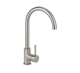 2023 Brushed Solid stainless steel goose neck Swivel Kitchen tap