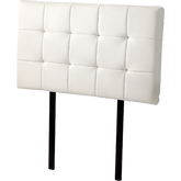 PU Leather Single Bed Deluxe Headboard Bedhead - White