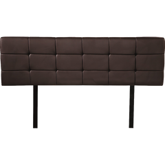 PU Leather Queen Bed Deluxe Headboard Bedhead - Brown