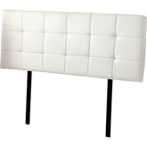 PU Leather Queen Bed Deluxe Headboard Bedhead - White