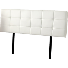 PU Leather King Bed Deluxe Headboard Bedhead - White