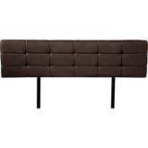 PU Leather King Bed Deluxe Headboard Bedhead - Brown