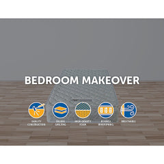 PALERMO Single Luxury Latex Pillow Top Topper Spring Mattress.