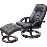PU Leather Massage Chair Recliner Ottoman Lounge Remote