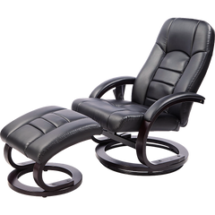 PU Leather Massage Chair Recliner Ottoman Lounge Remote