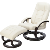 PU Leather Deluxe Massage Chair Recliner Ottoman Lounge Remote
