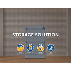 2-Drawer Shelf Office Gym Filing Storage Locker Cabinet