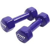 2kg Dumbbells Pair PVC Hand Weights Rubber Coated