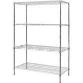 Modular Chrome Wire Storage Shelf 1200 x 600 x 1800 Steel Shelving