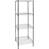 Modular Chrome Wire Storage Shelf 600 x 600 x 1800 Steel Shelving