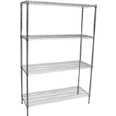 Modular Chrome Wire Storage Shelf 1200 x 450 x 1800 Steel Shelving